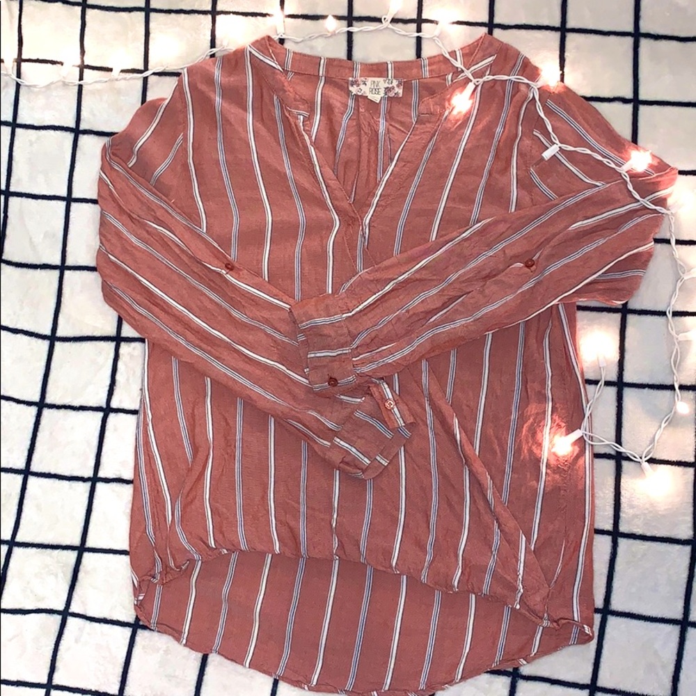 Pink Rose Long Sleeve Shirt